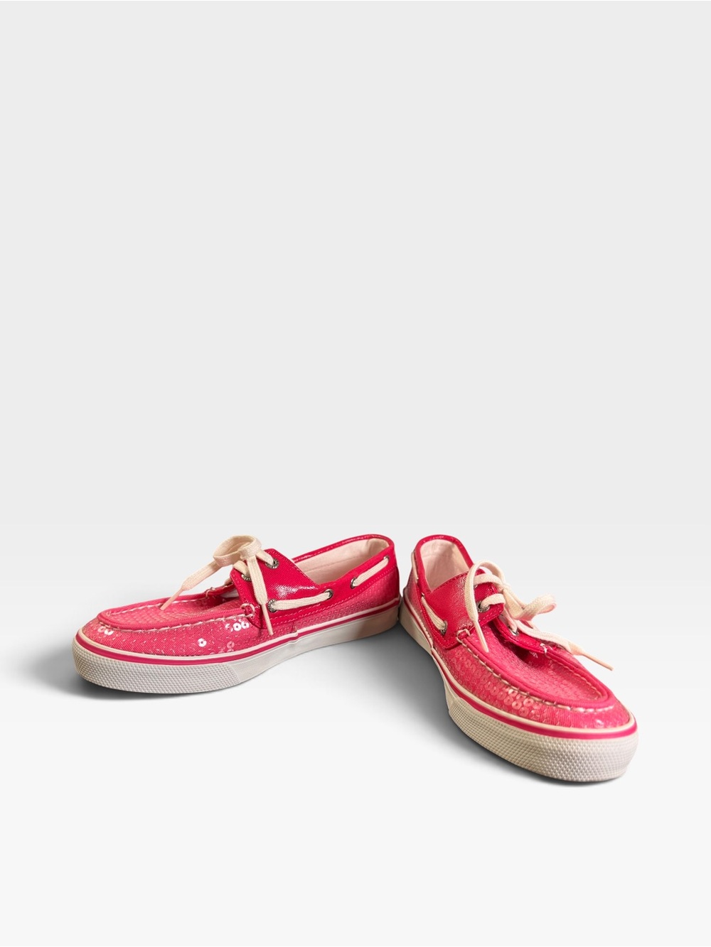 Sperry Top-Sider Boat Shoes Sneaker, Pink Sequin detail White contrast, 7 - Picture 3 of 11
